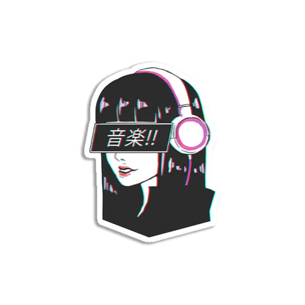 Music - Sad Japanese Aesthetic Sticker