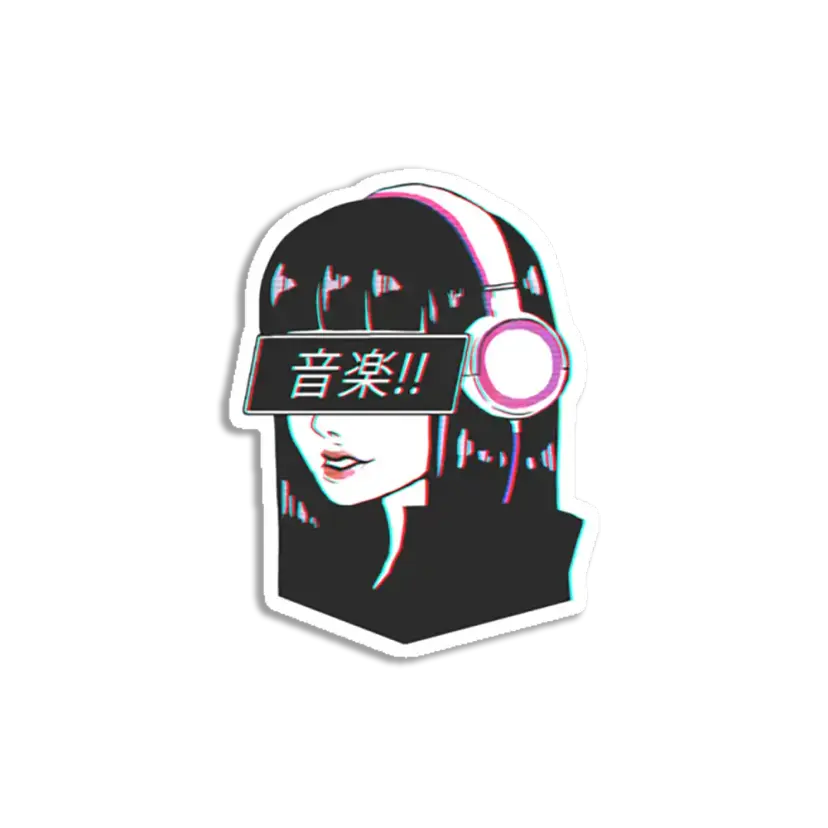 Music - Sad Japanese Aesthetic Sticker