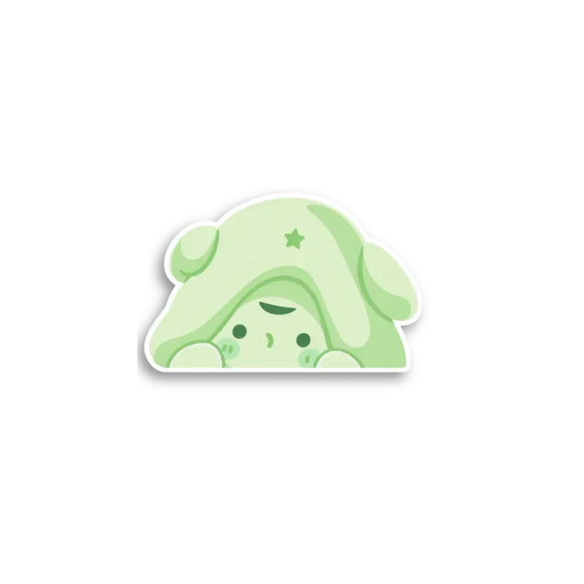 Floppy Hood Peeker Sticker