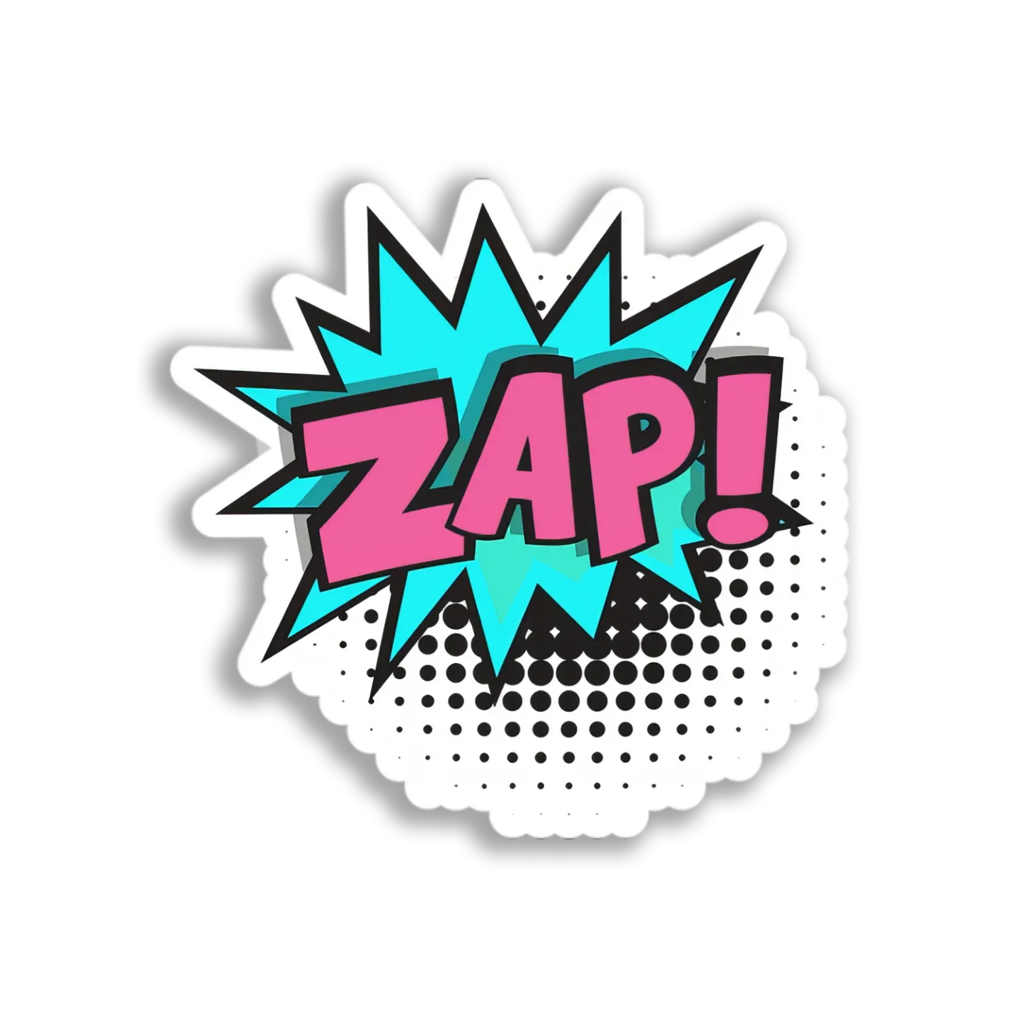 Zap! Comic Burst Sticker