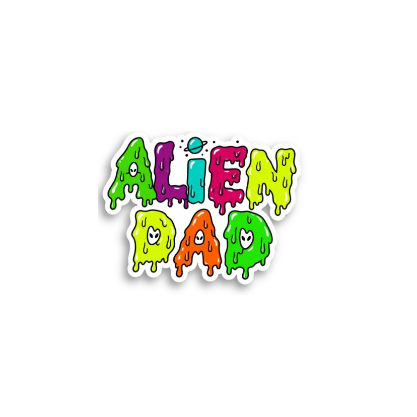 Alien Dad Sticker