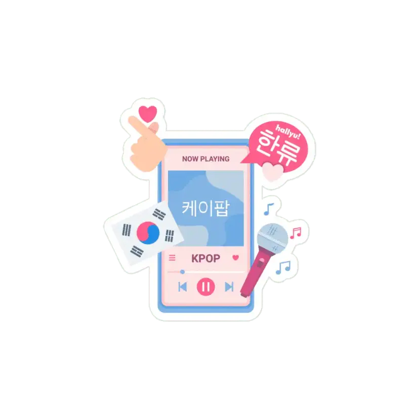 K-Pop Music Players Sticker