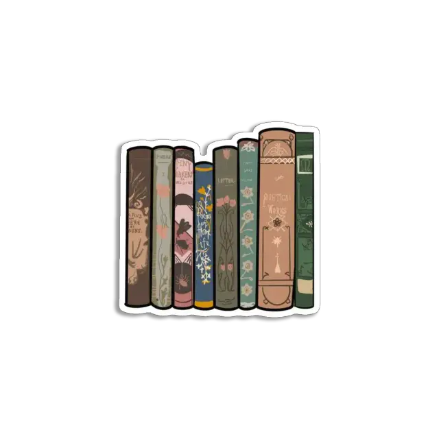 Retro Books Sticker