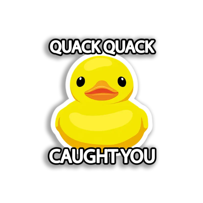 Yellow Rubber Duckling Sticker