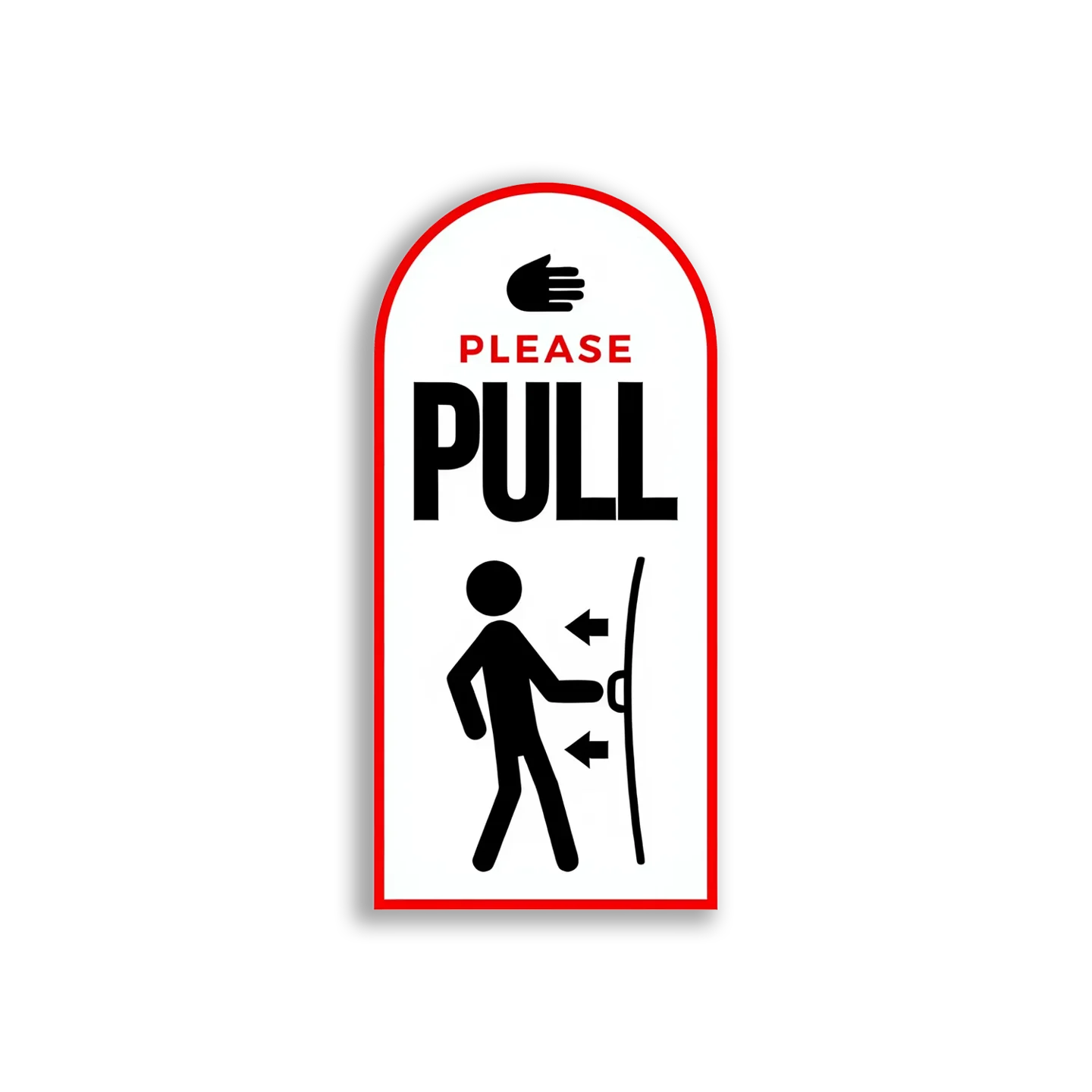 Please Pull the Door Sticker