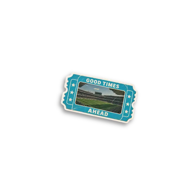 Stadium Ticket Sticker