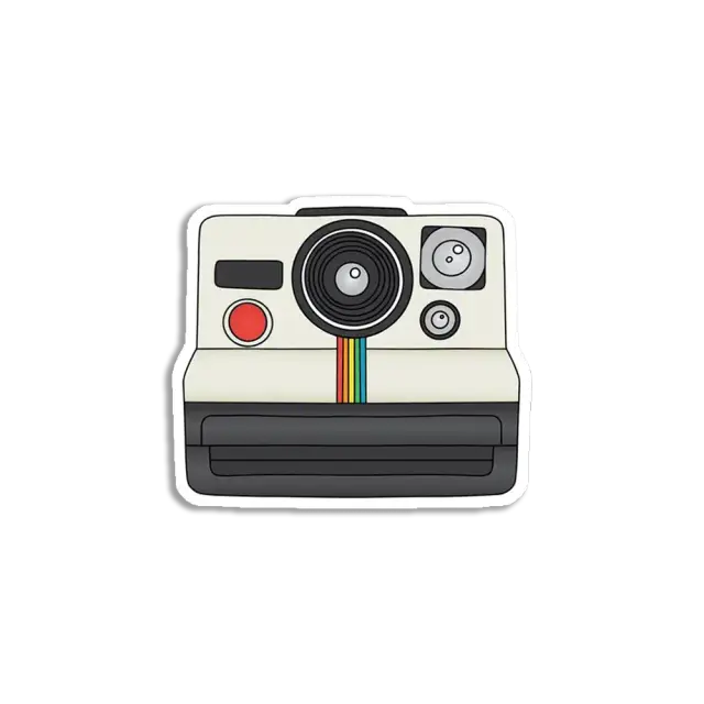 Vintage Polaroid Camera Sticker