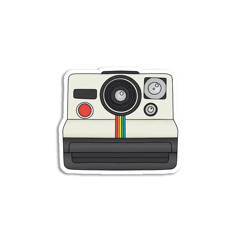 Vintage Polaroid Camera Sticker