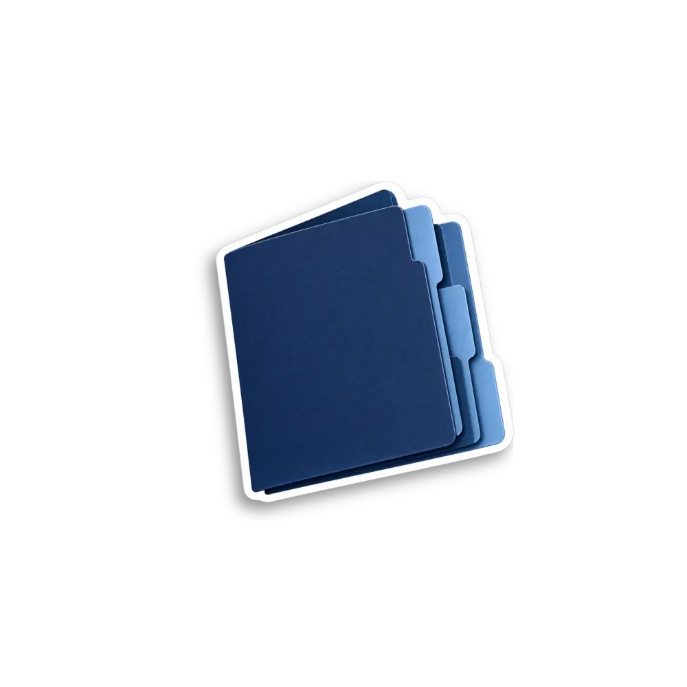 Blue Folder Sticker