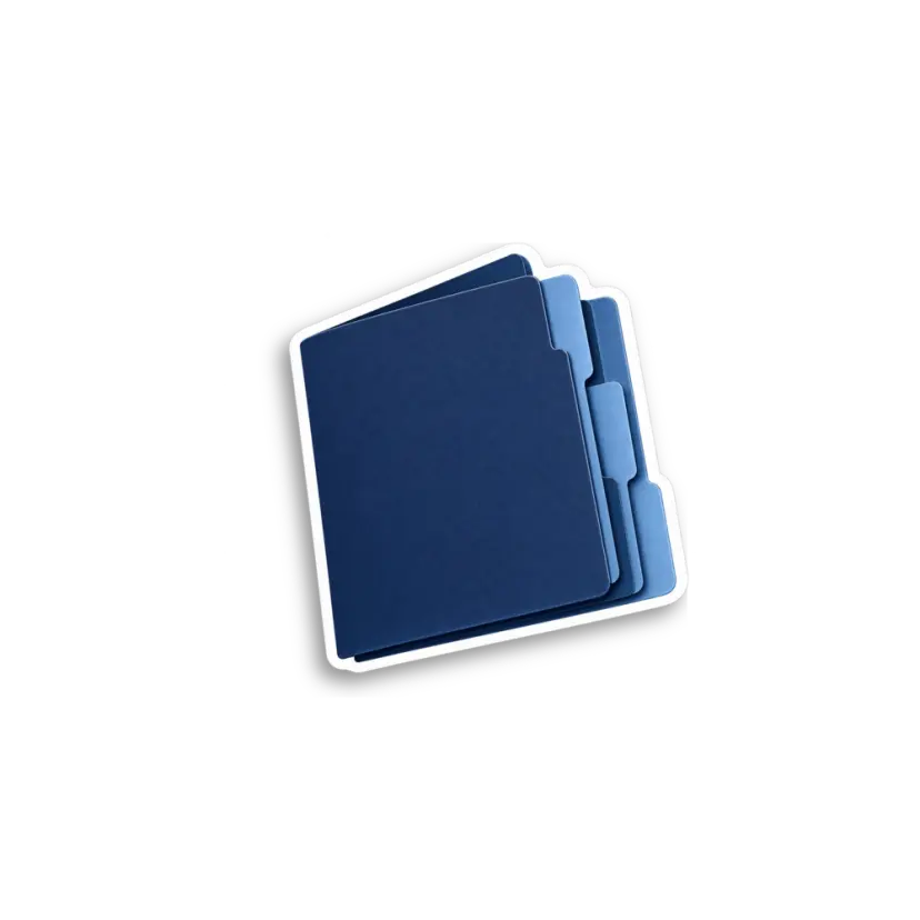 Blue Folder Sticker