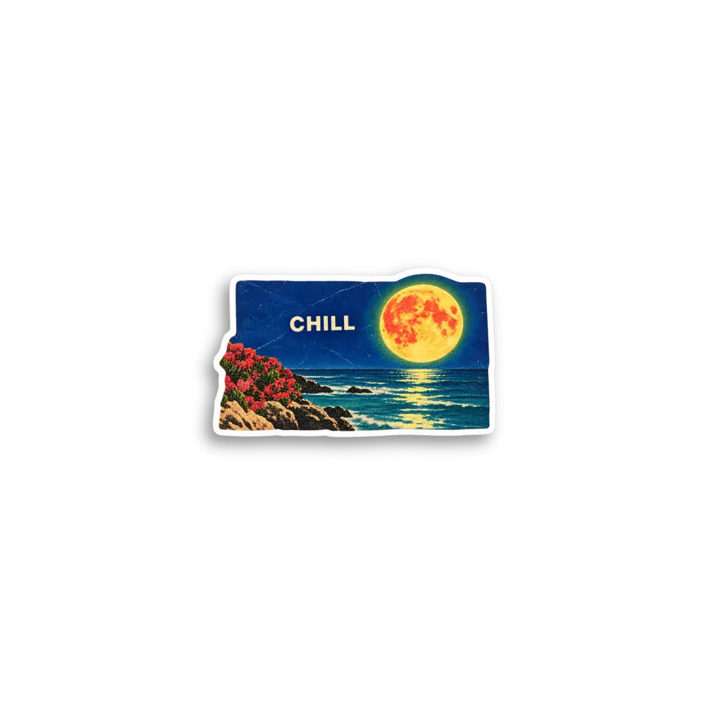 Chill Moon Sticker