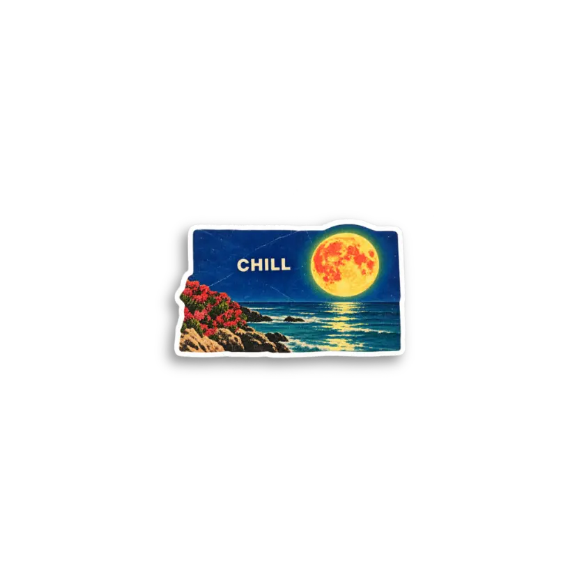 Chill Moon Sticker