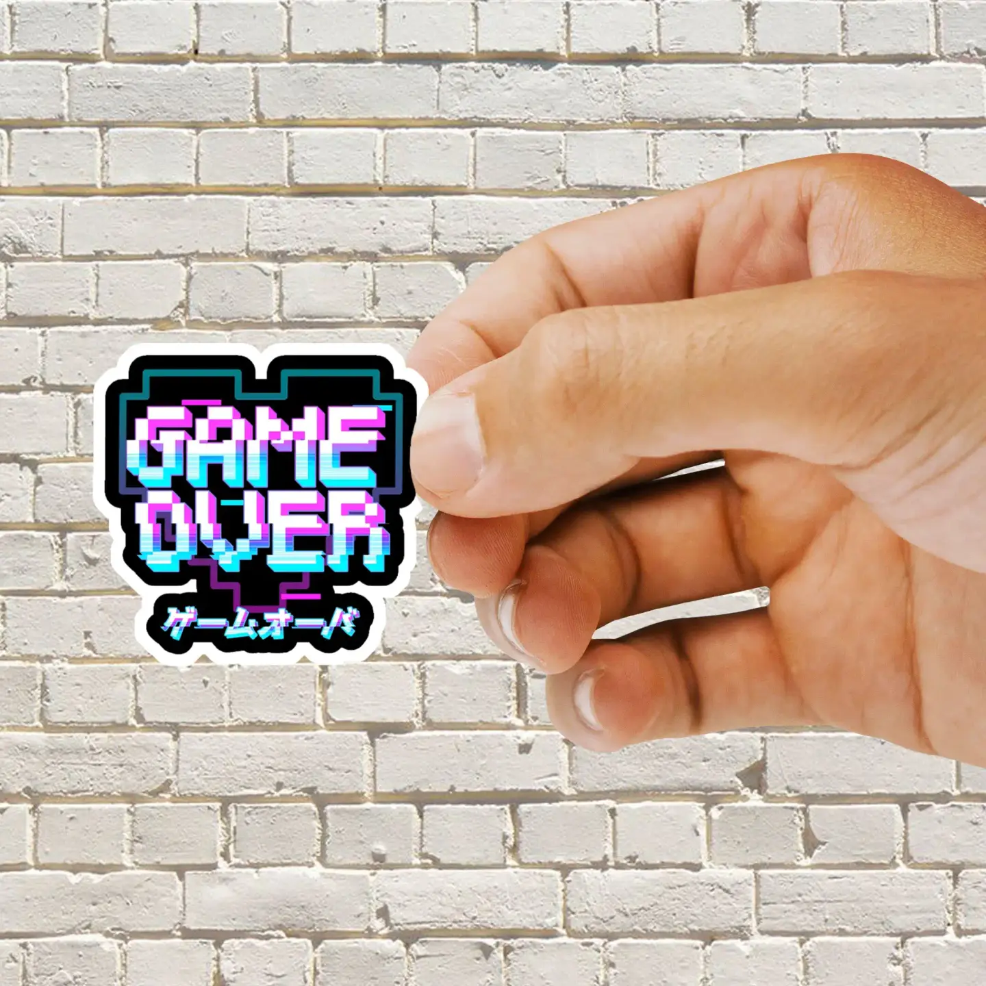 Aesthetic Game Over Sticker