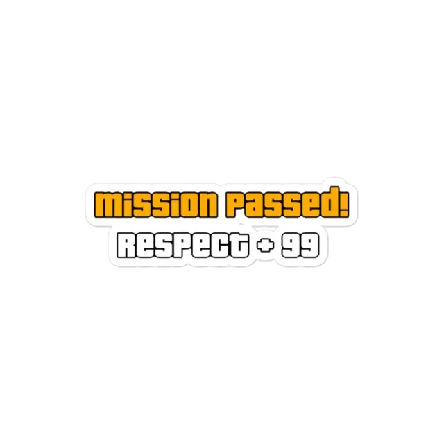 Mission Passed Sticker