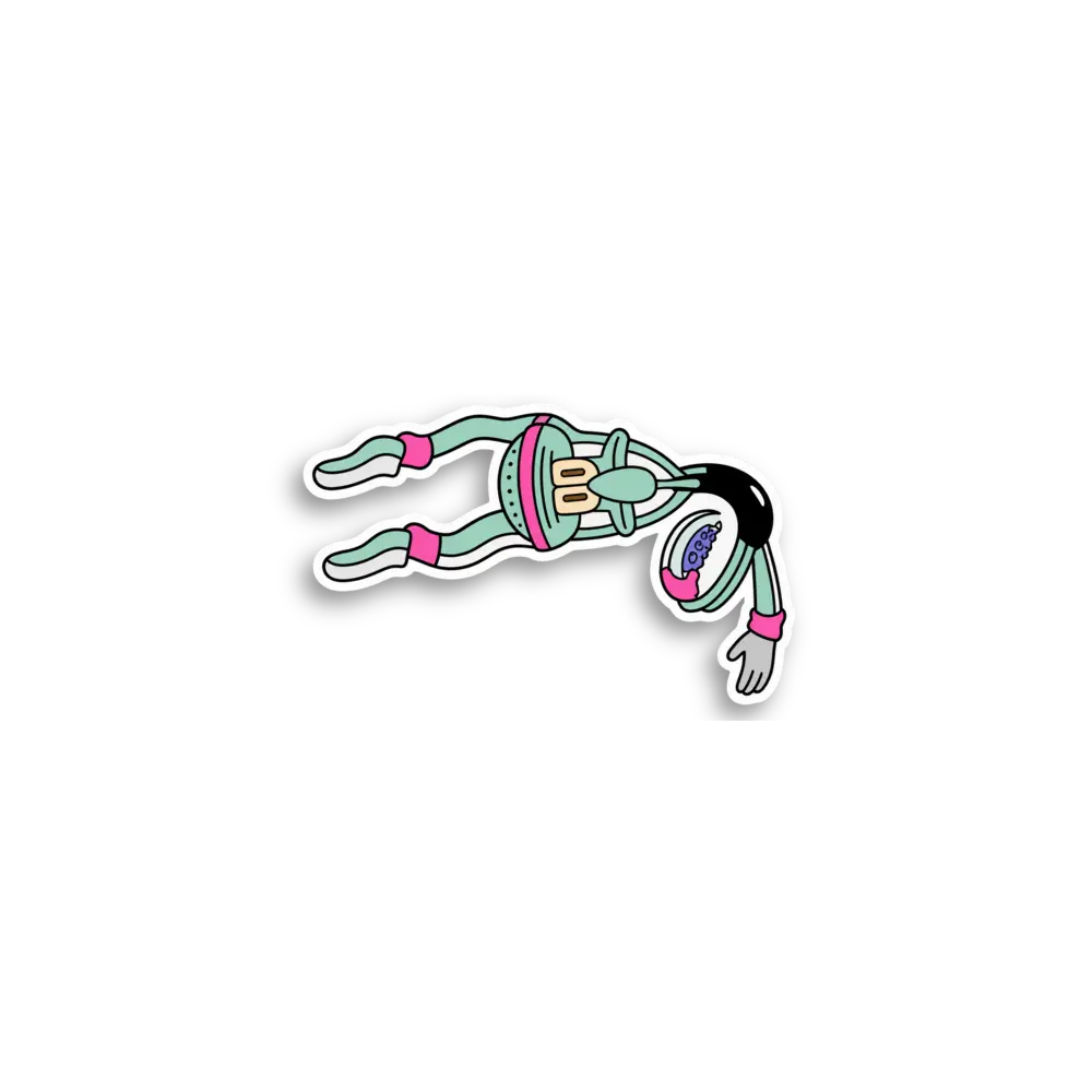 Floating Astronaut Sticker