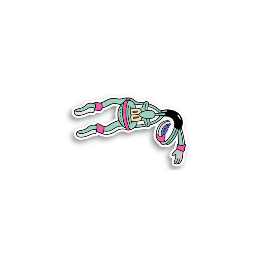 Floating Astronaut Sticker