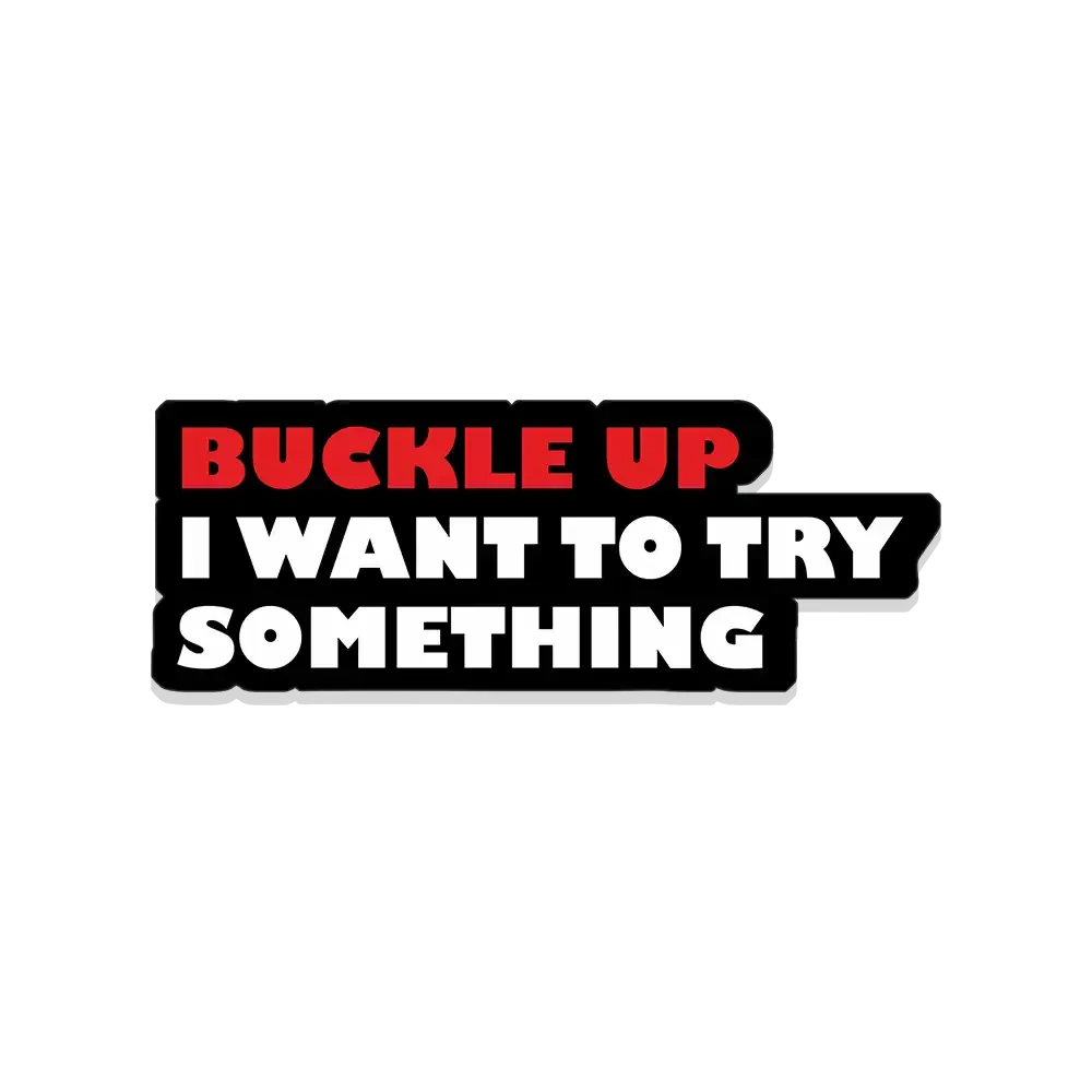 Buckle Up I Want To Try Something Car Sticker