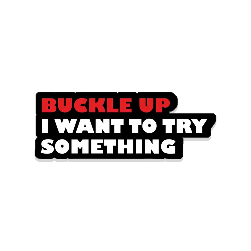 Buckle Up I Want To Try Something Car Sticker