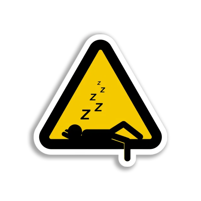 Sleeping Hazard Warning Sticker