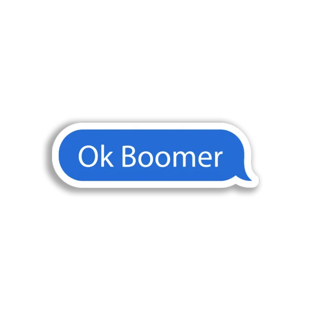 Ok Boomer Text Sticker