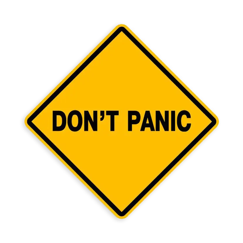 Dont Panic Sticker 2