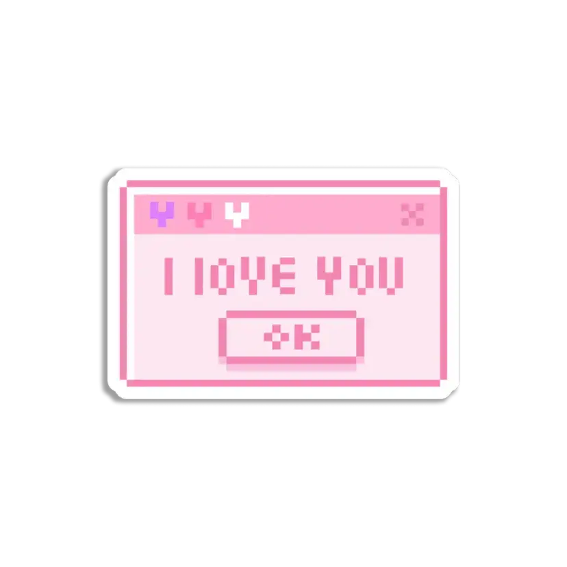 I Love You OK Sticker Sticker