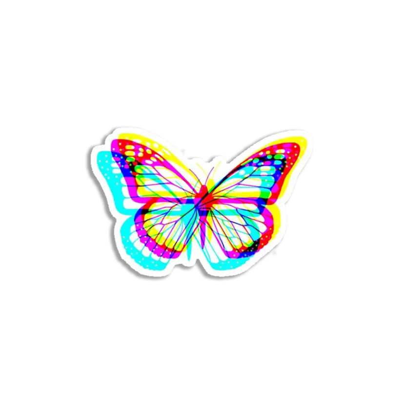 Glitch butterfly Sticker