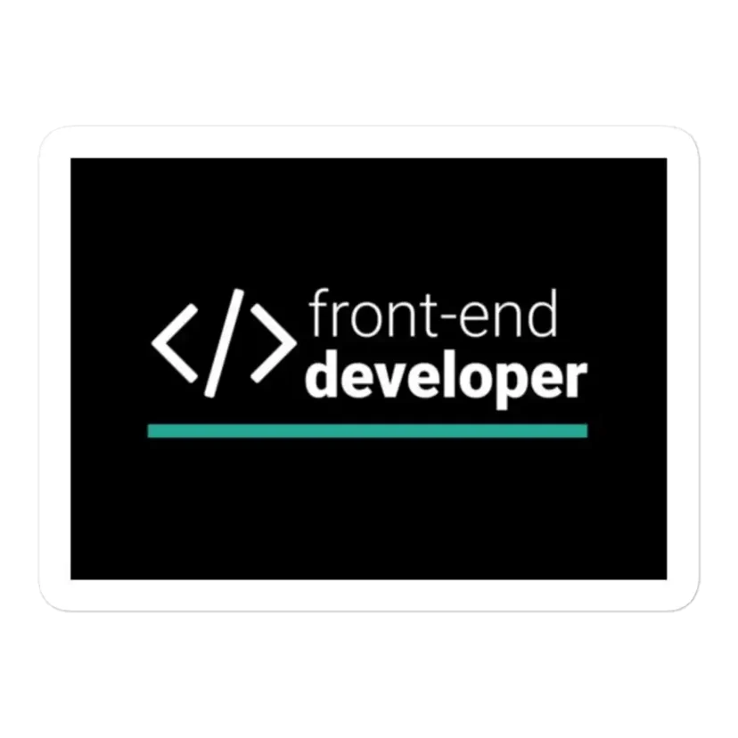Front End Developer Sticker