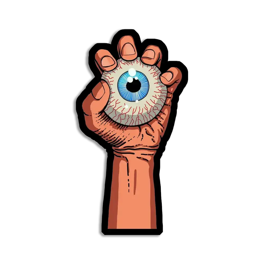 Eyeball in Hands Sticker