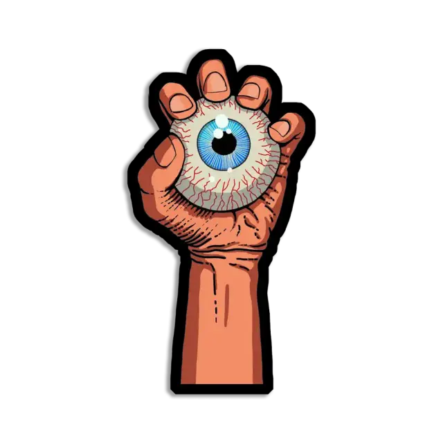 Eyeball in Hands Sticker