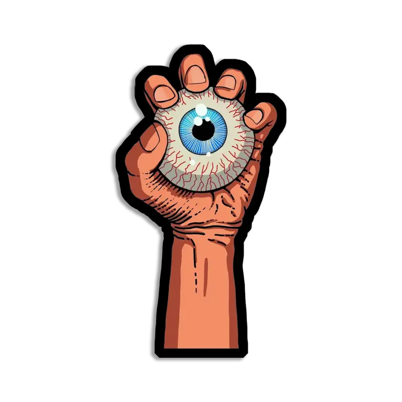 Eyeball in Hands Sticker