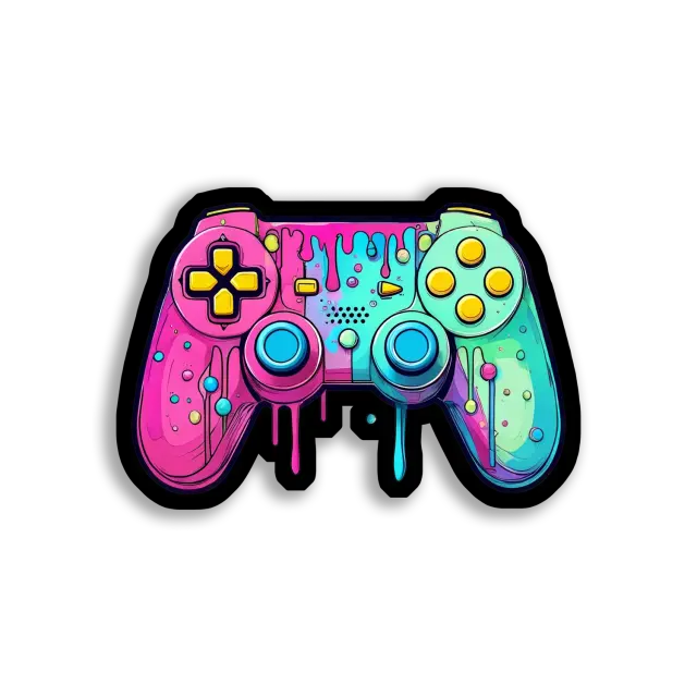A Dripping Game Controller Sticker