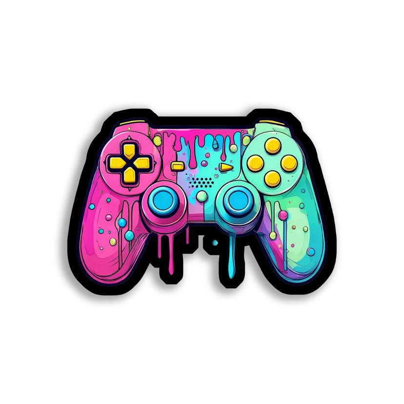 A Dripping Game Controller Sticker