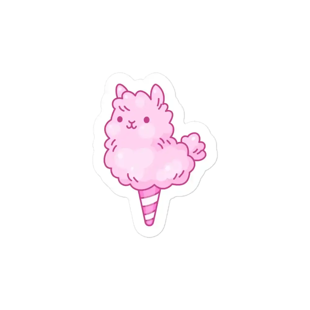Cotton Candy Llama Sticker