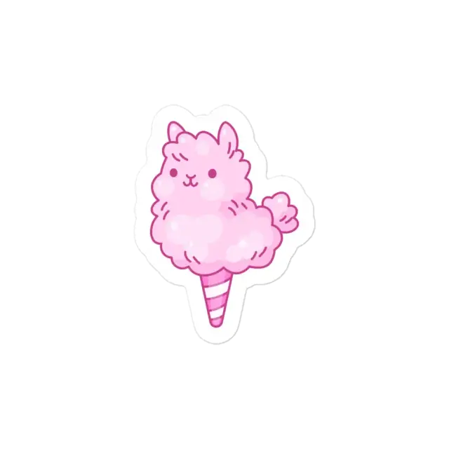 Cotton Candy Llama Sticker
