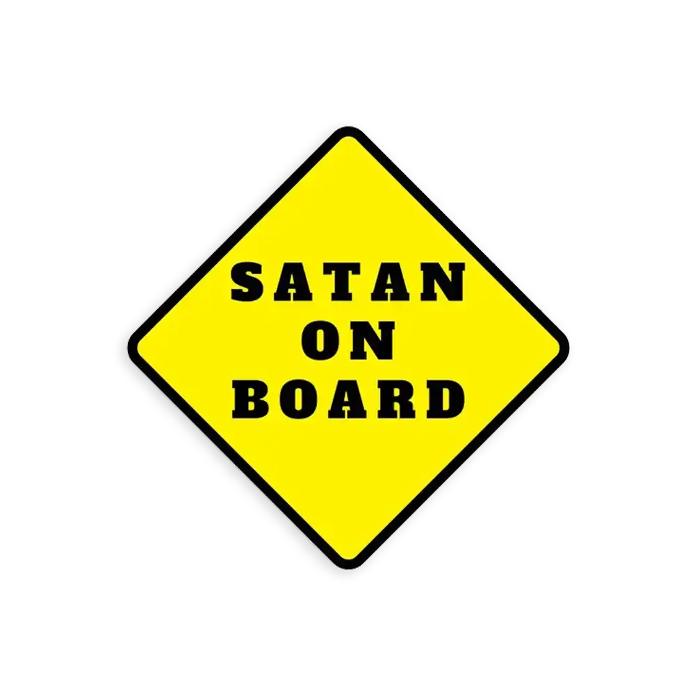 Satan On Board Sticker