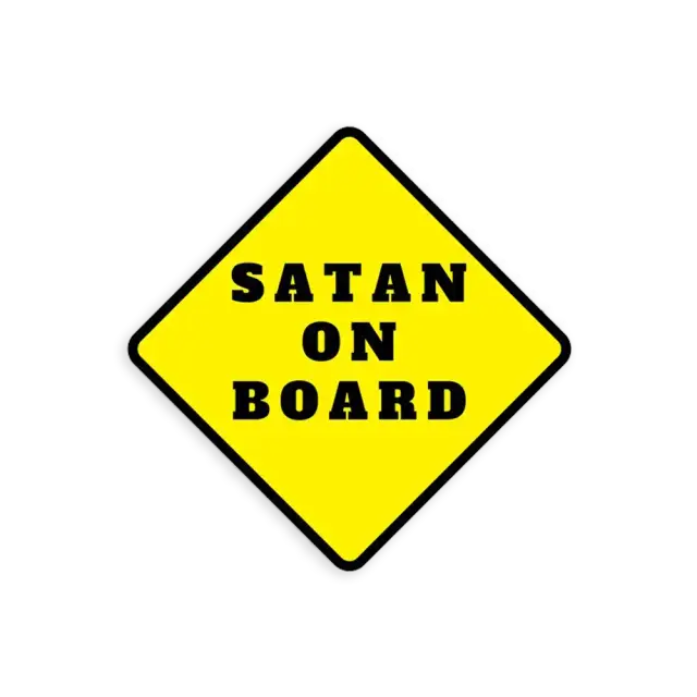 Satan On Board Sticker
