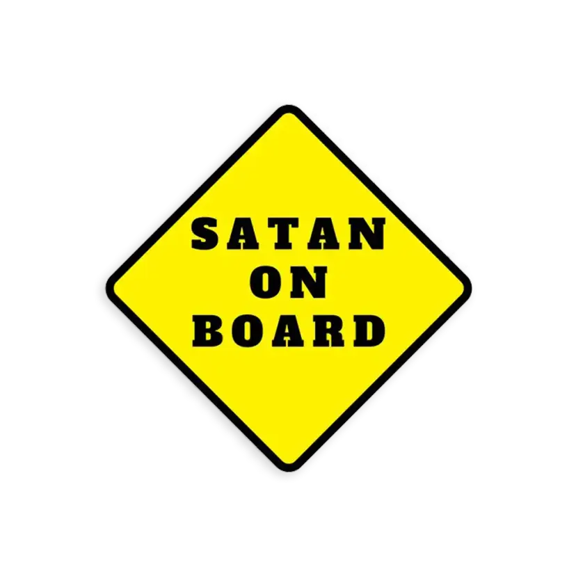 Satan On Board Sticker
