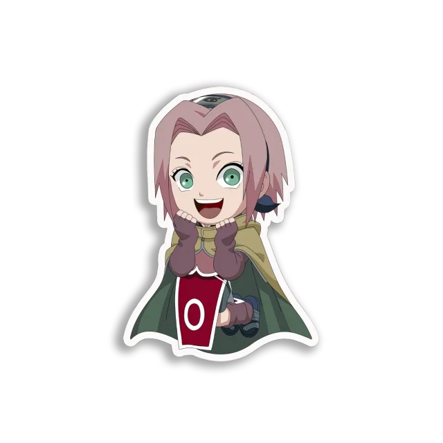 Happy Chibi Sakura Sticker