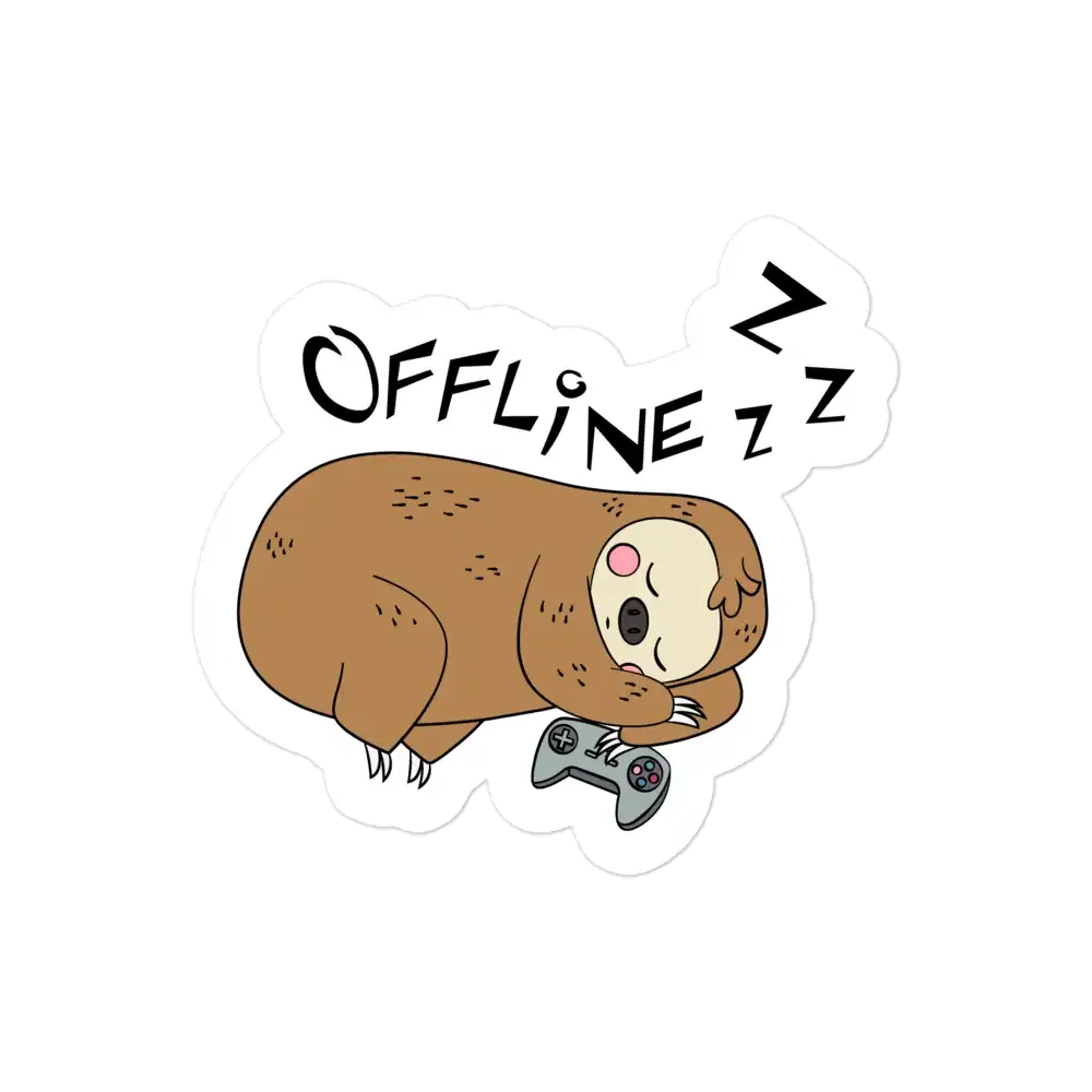 Offline Sleeping Sloth Sticker
