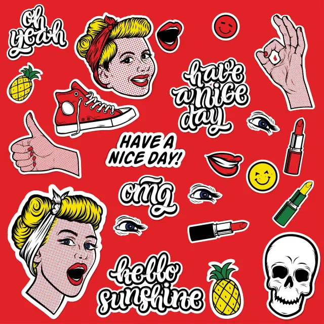 Pop Art VSCO Stickers