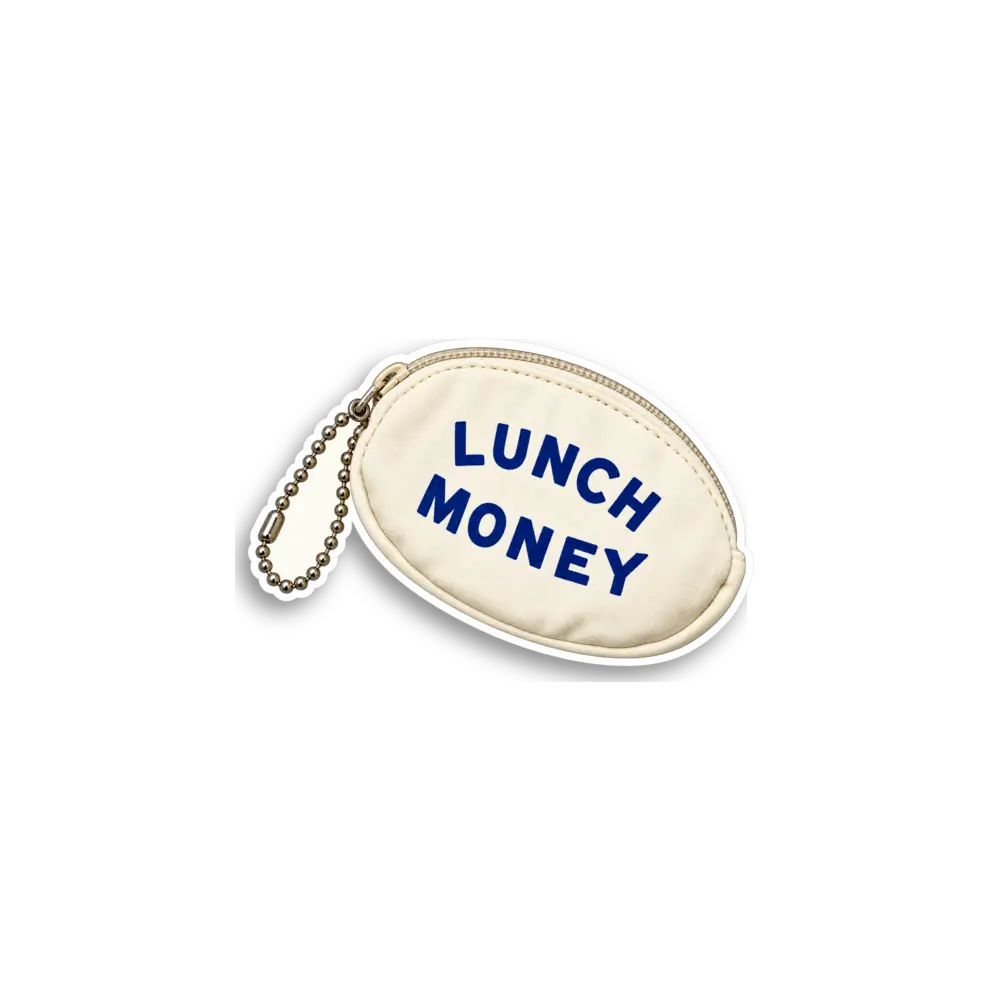 Lunch Money Coin Purse Sticker