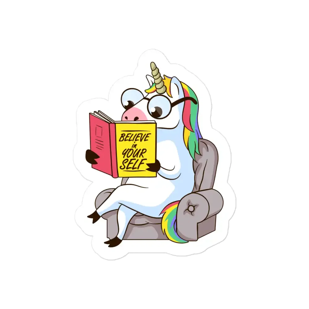 Unicorn Believe in Yourself Book Sticker