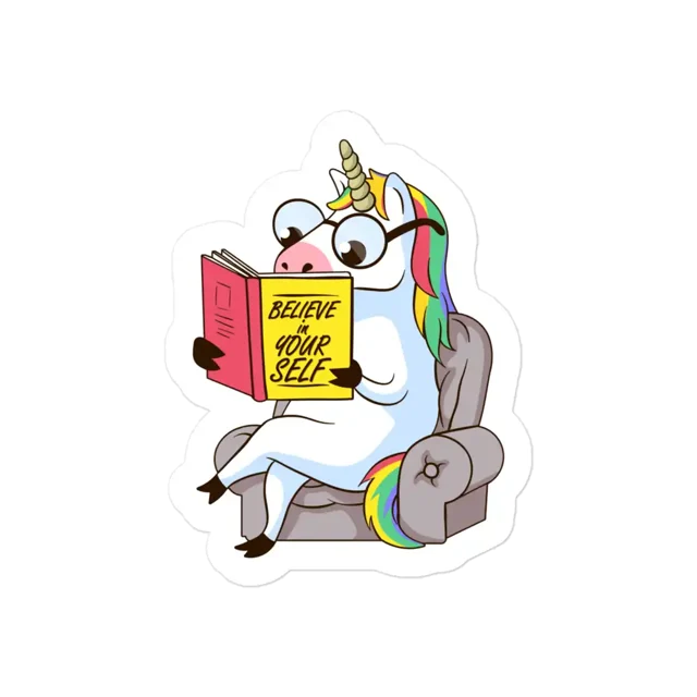 Unicorn Believe in Yourself Book Sticker