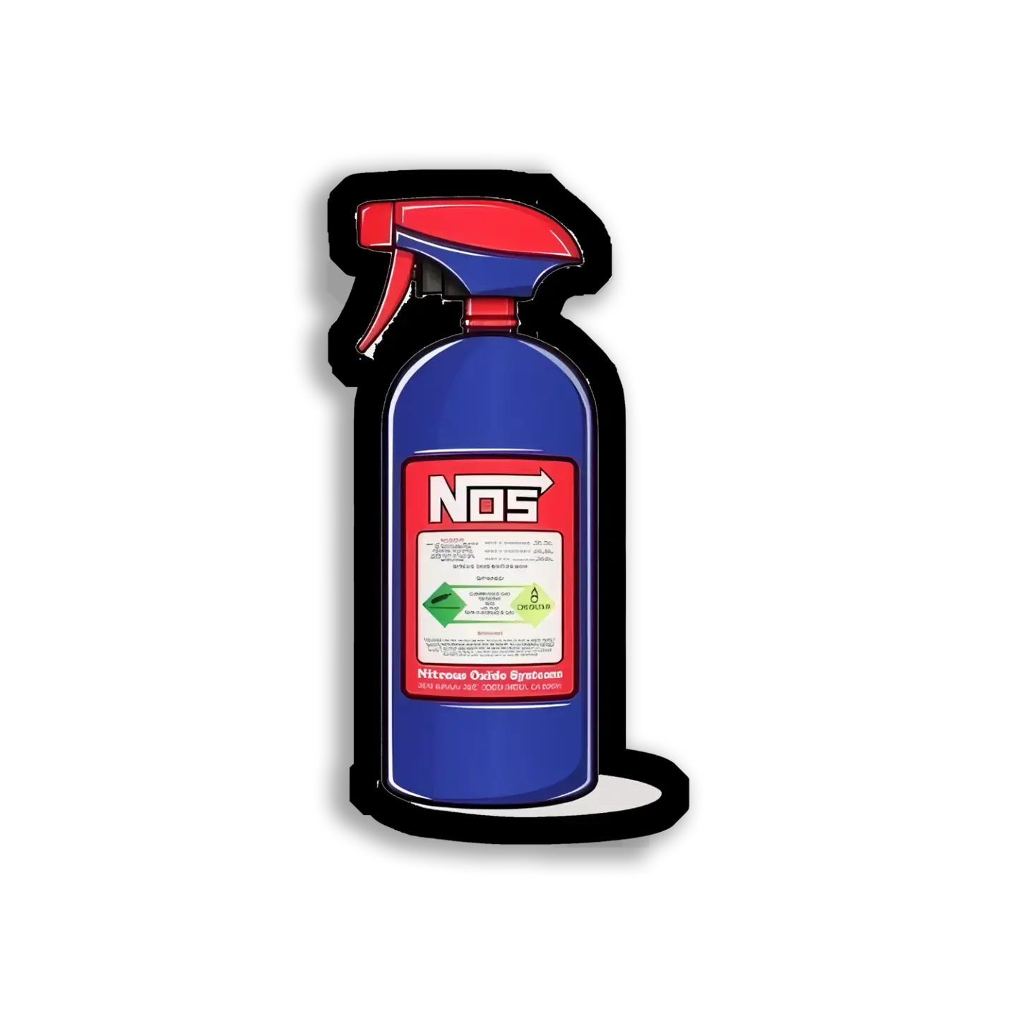 NOS Nitrous Oxide Spray Can Car Sticker