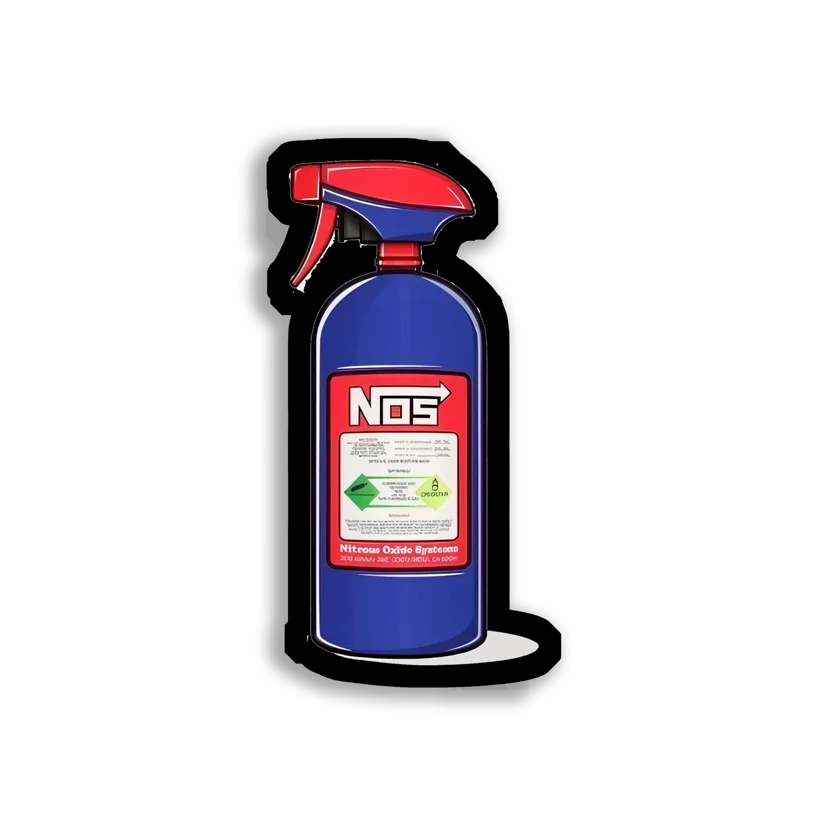 NOS Nitrous Oxide Spray Can Car Sticker