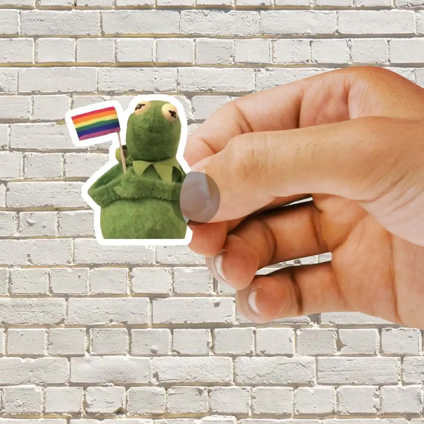 Pride Flag Kermit Sticker