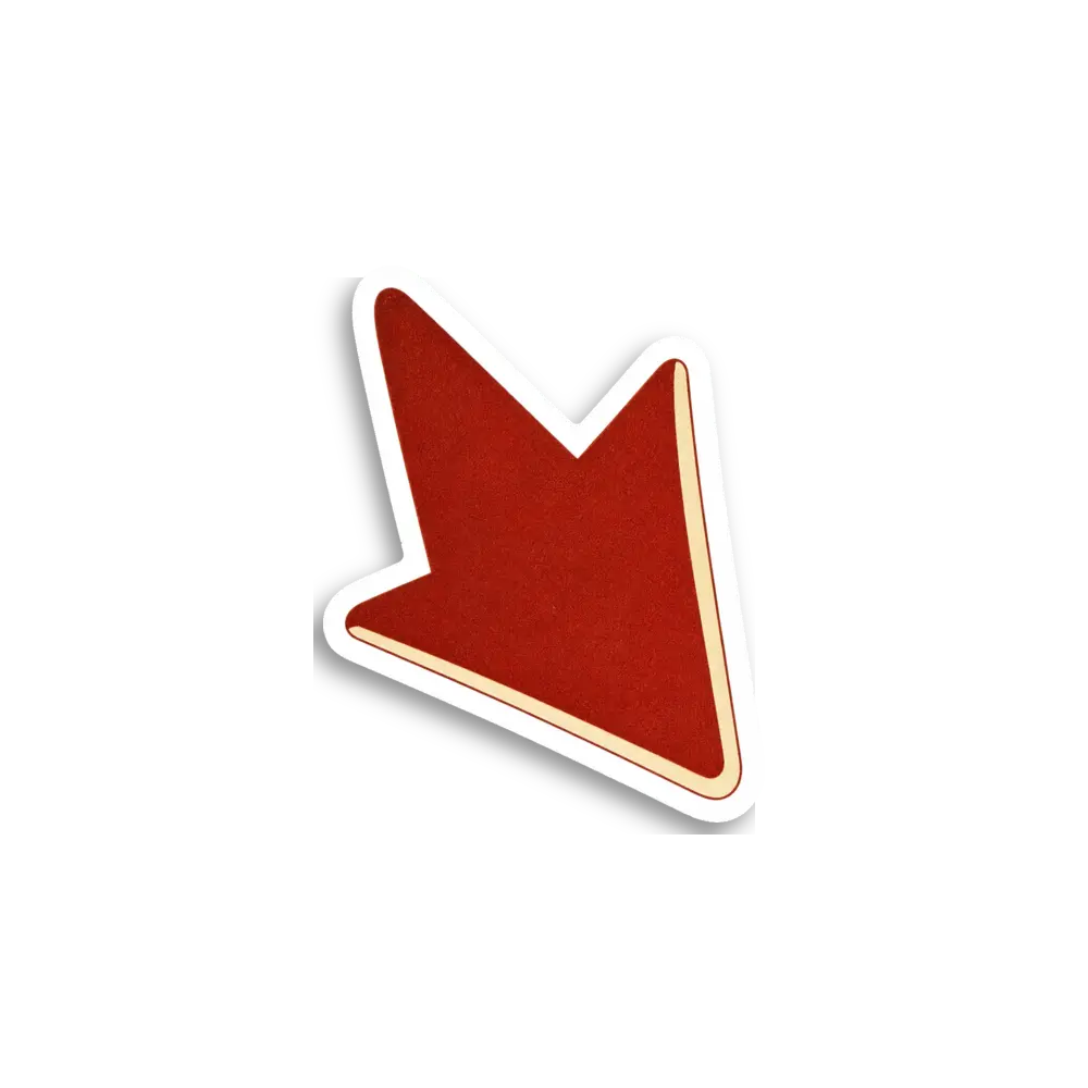 Red Arrow Sticker