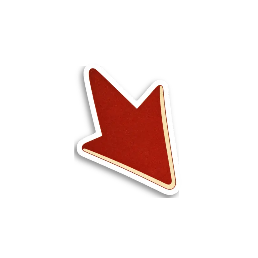 Red Arrow Sticker