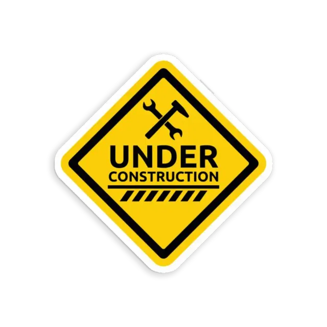 Under Construction Car Sticker